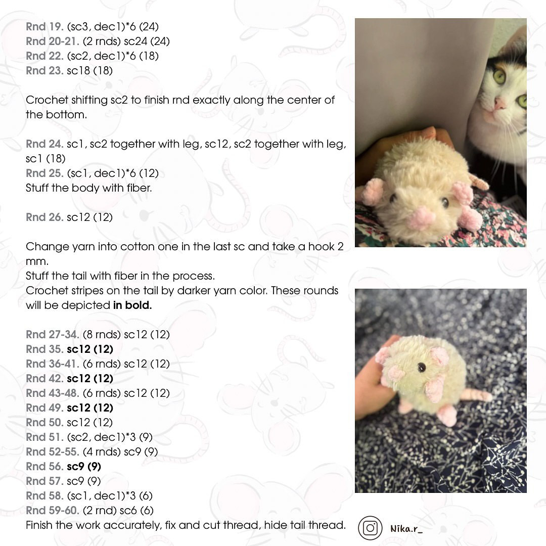 Crochet Your Own Rat with This Free Pattern