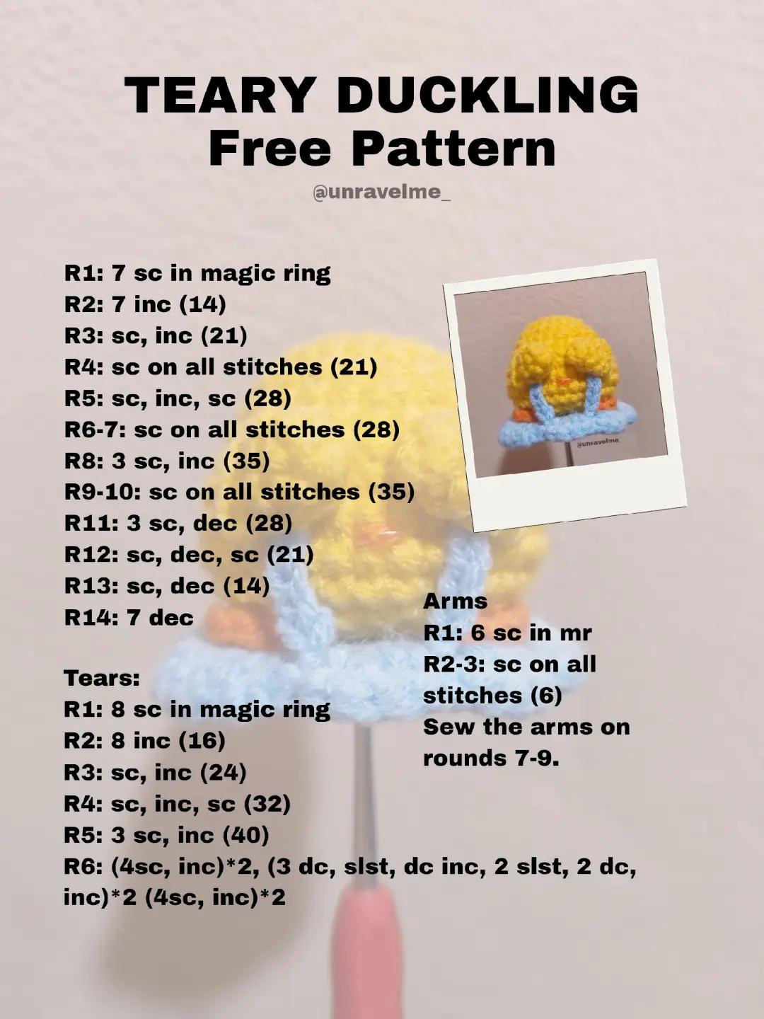 Crochet Your Own Teary Duckling with This Free Pattern