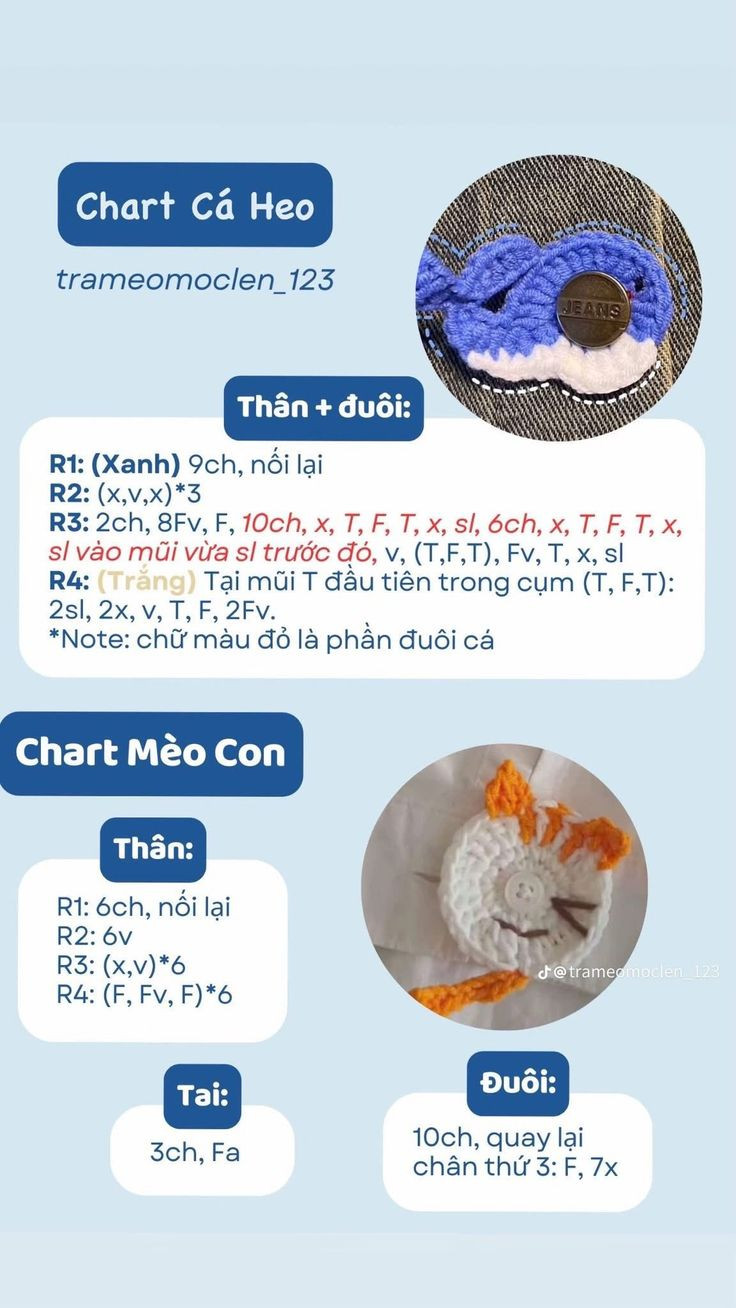 cúc áo quả chanh, chart cà chua, ếch xanh, con cua, cá heo, mèo con, trái tim, ngôi sao, gà con, bươm bướm, dưa hấu, quả bơ, kiwi, chart hoa, ốc sên, gấu.