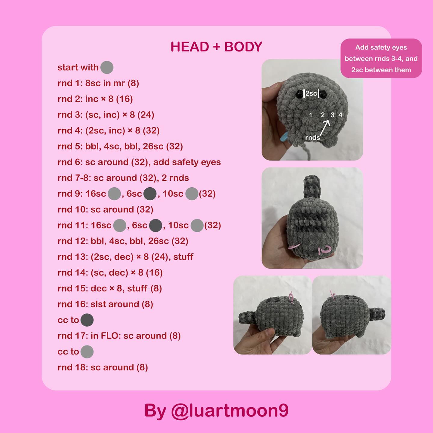 Cute Cat Donut Crochet Pattern for Beginners
