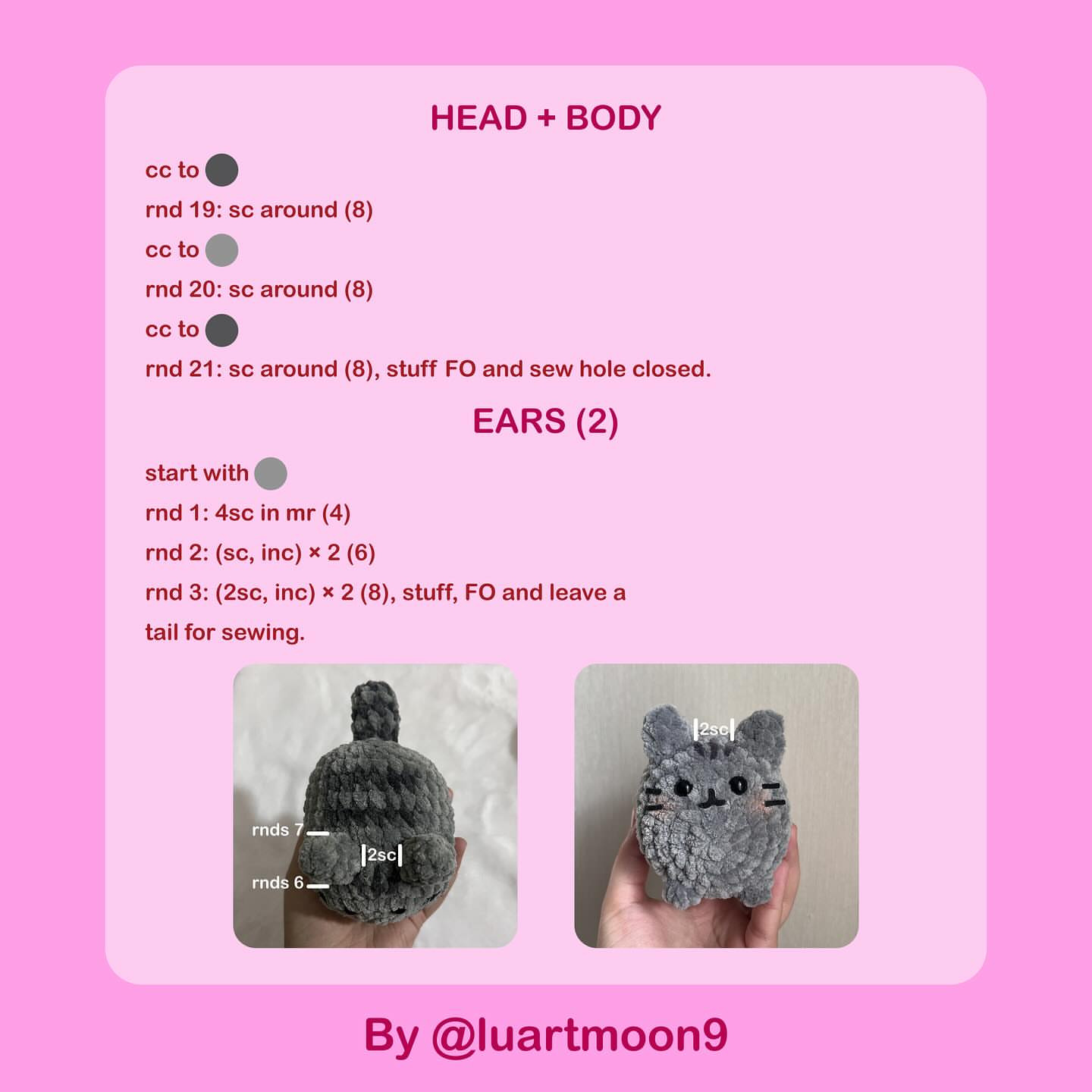 Cute Cat Donut Crochet Pattern for Beginners