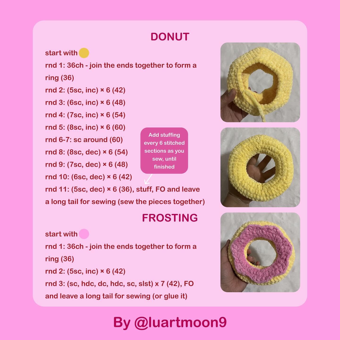 Cute Cat Donut Crochet Pattern for Beginners