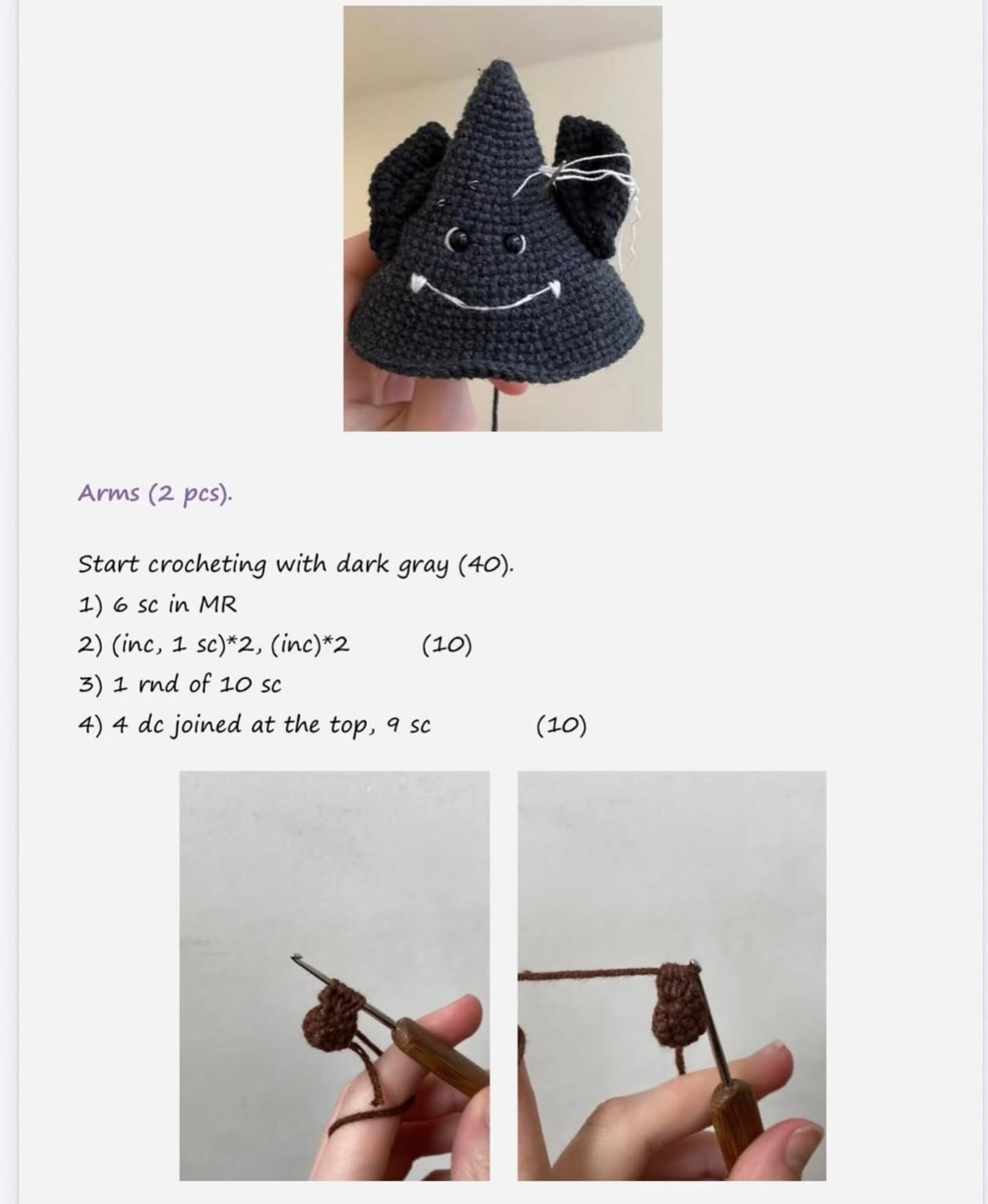 Cute Crochet Bat Pattern for Beginners and Amigurumi Lovers