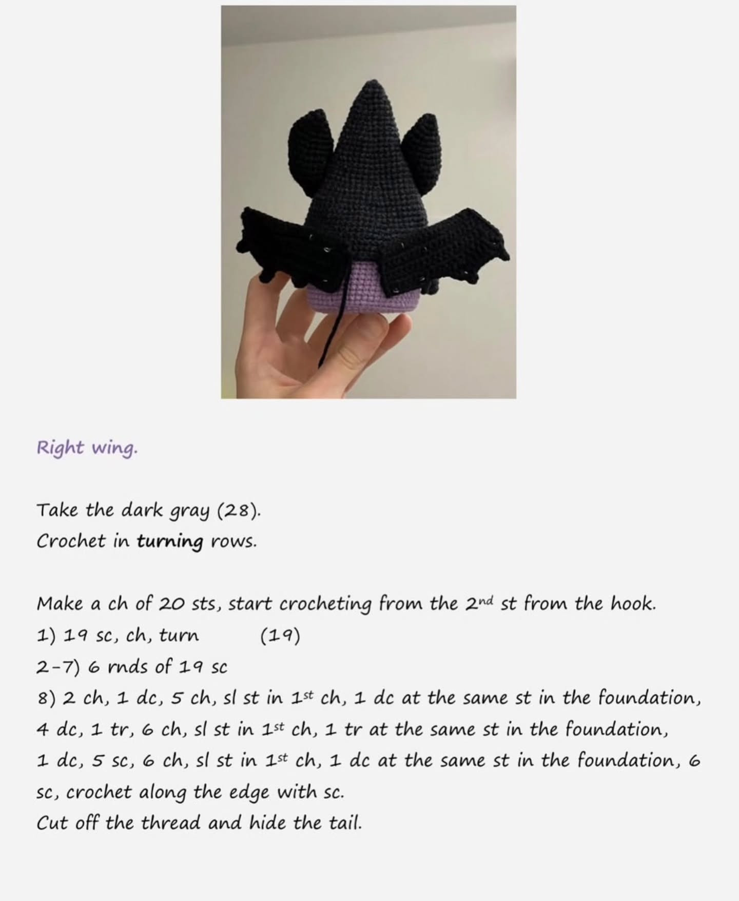 Cute Crochet Bat Pattern for Beginners and Amigurumi Lovers
