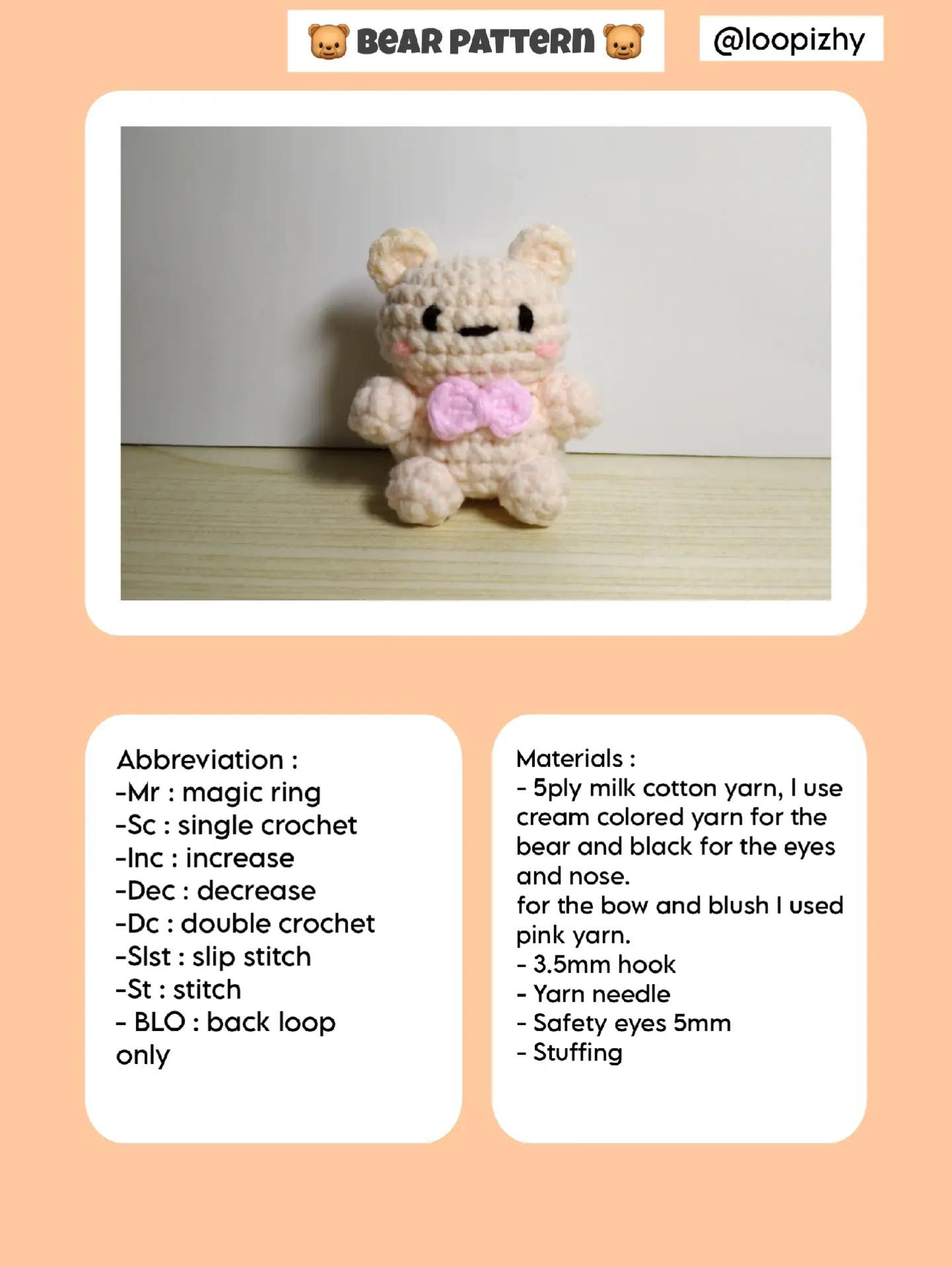 Cute Crochet Bear Pattern Free Download for Beginners