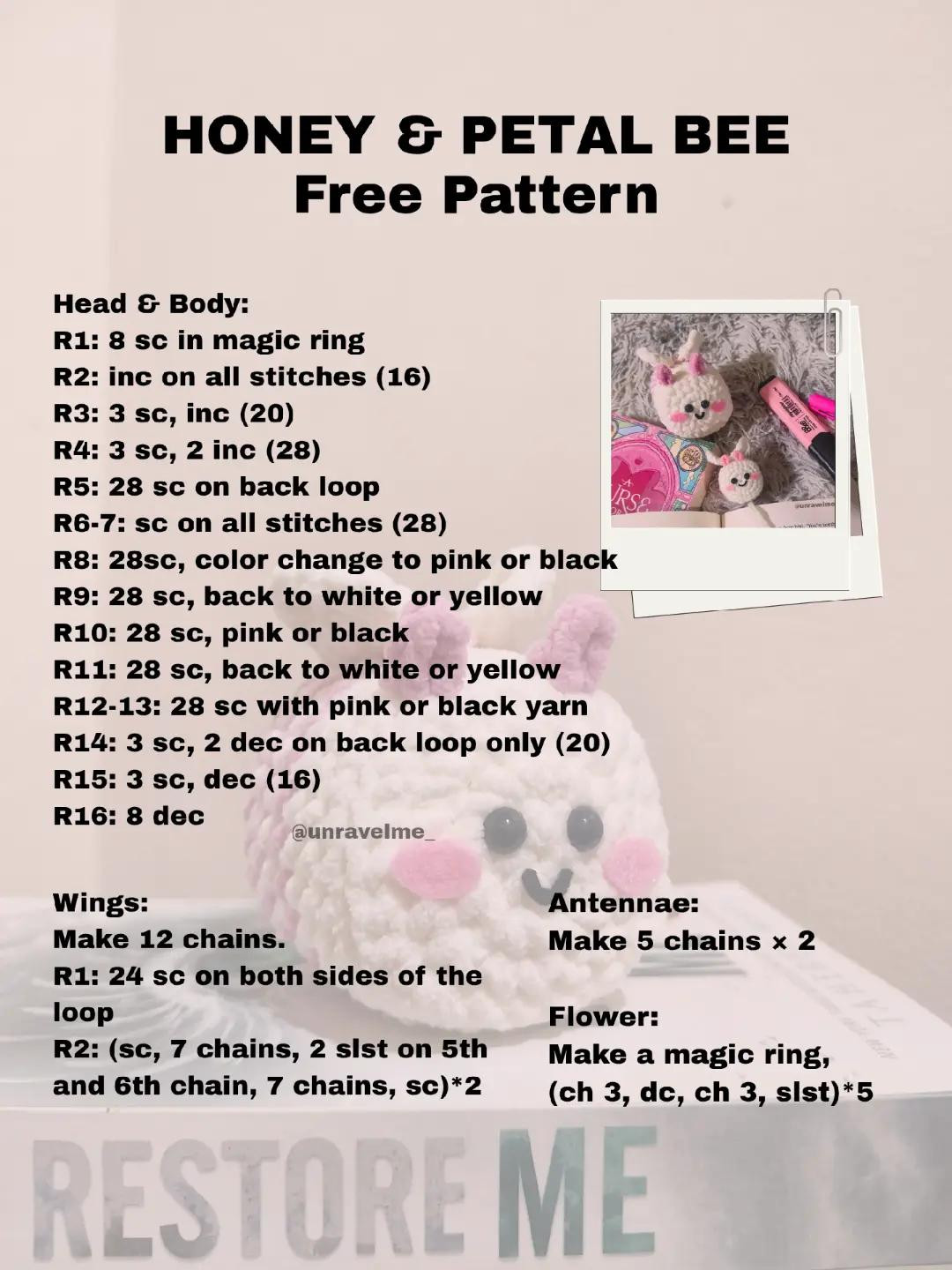 Cute Crochet Bee and Bunny Bookmark Pattern Release