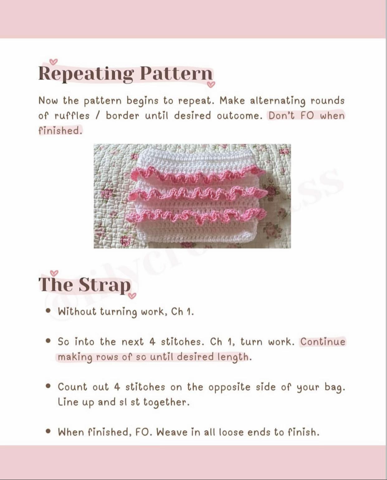 Cute Crochet Bib with Pink Ruffles Free Pattern