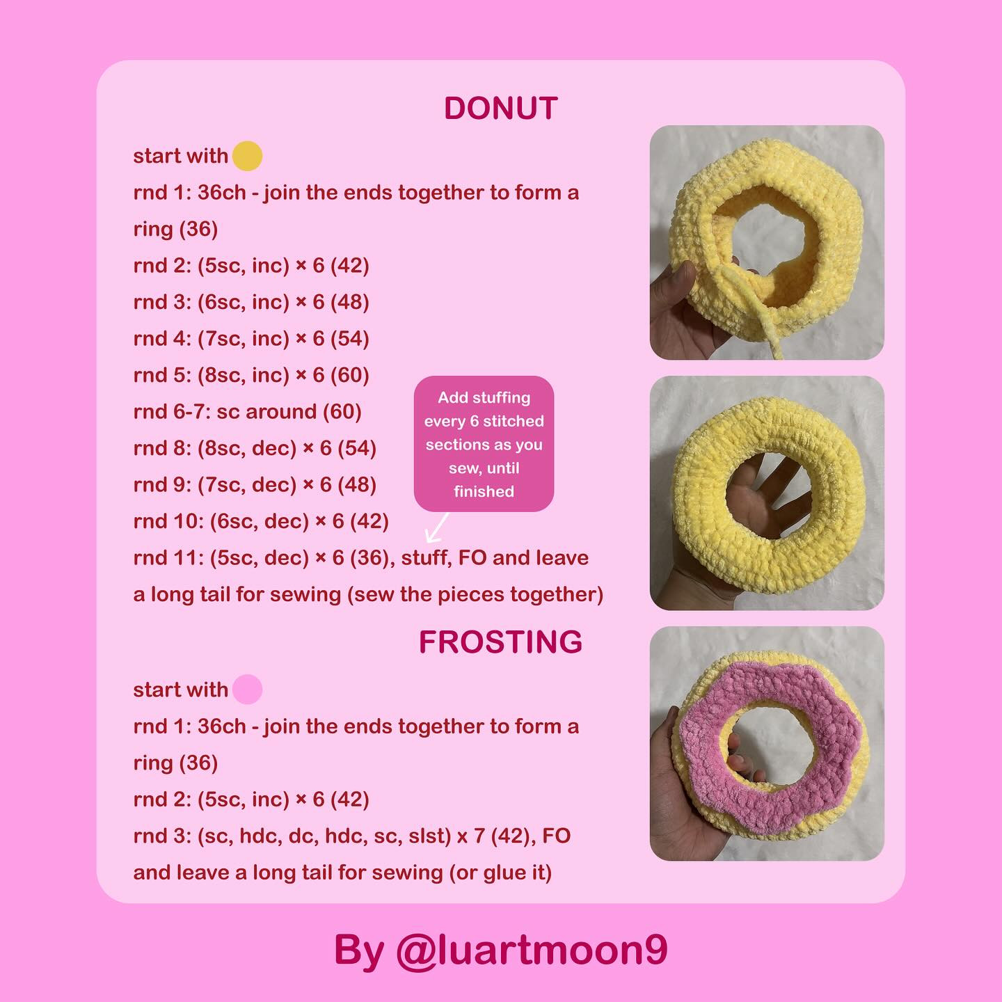 Cute Crochet Cat Donut Pattern - Free Amigurumi Tutorial