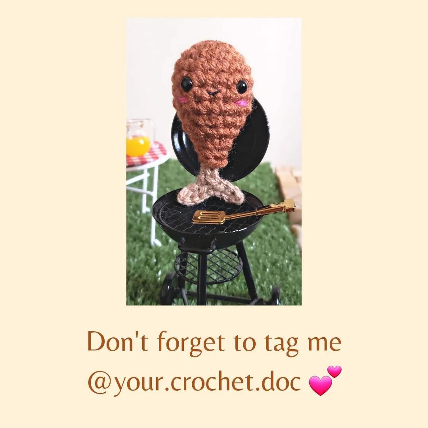 Cute Crochet Chicken Leg Amigurumi Pattern Free Download