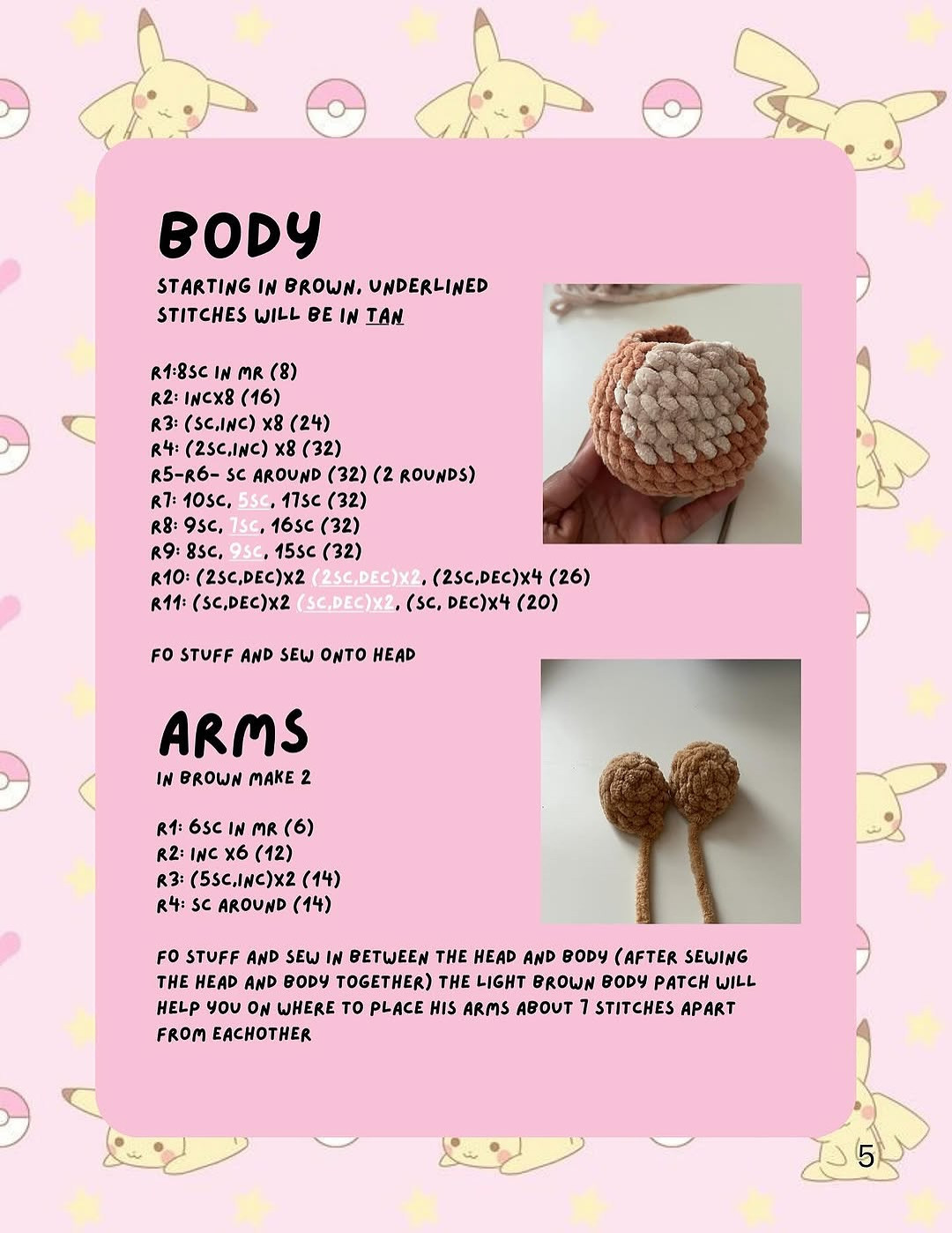 Cute Crochet Pattern for Plush Toy with Free Instructions