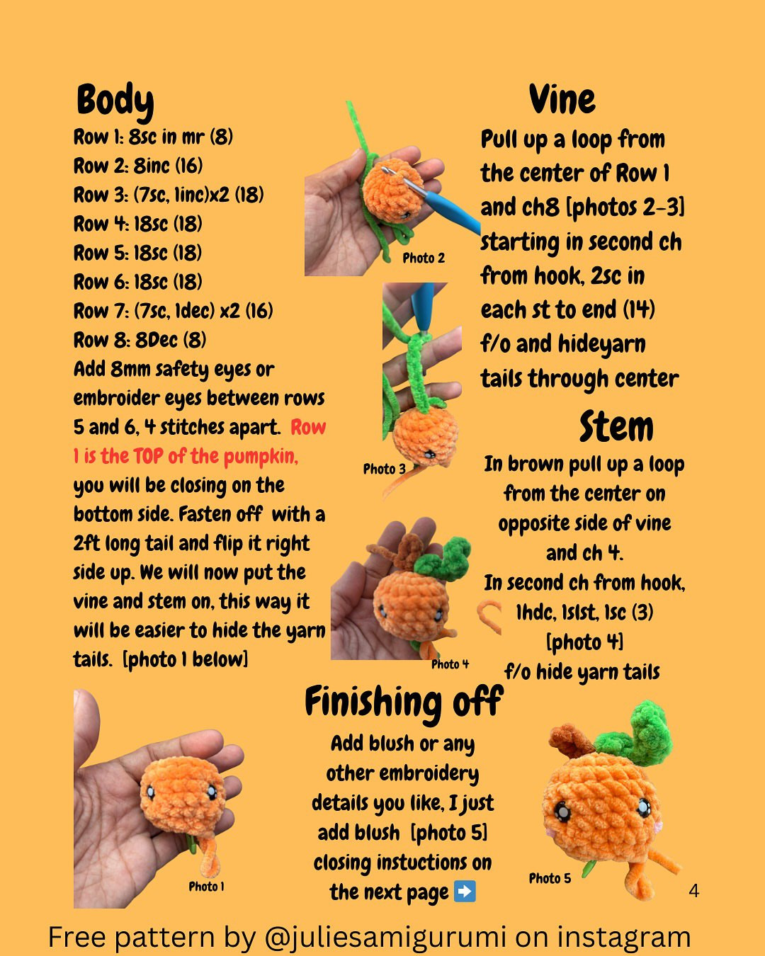 Cute Crochet Pumpkin Pattern: Quick, No Sewing Needed