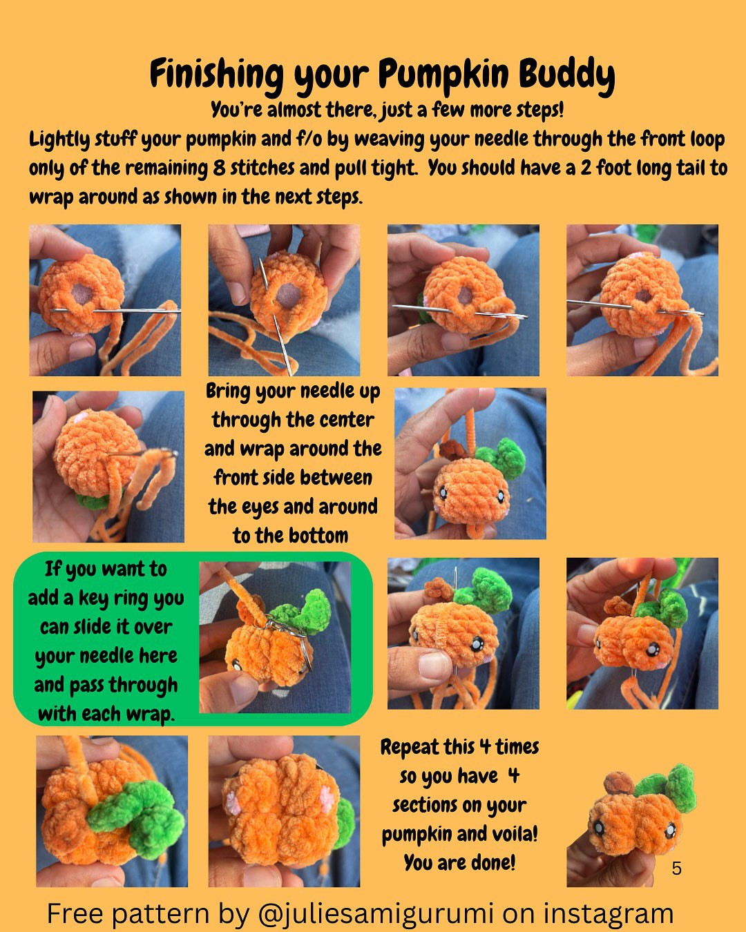 Cute Crochet Pumpkin Pattern: Quick, No Sewing Needed