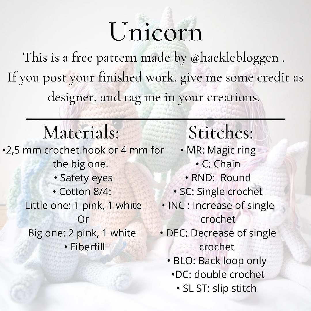 Cute Crochet Unicorns: Free Pattern Available Now