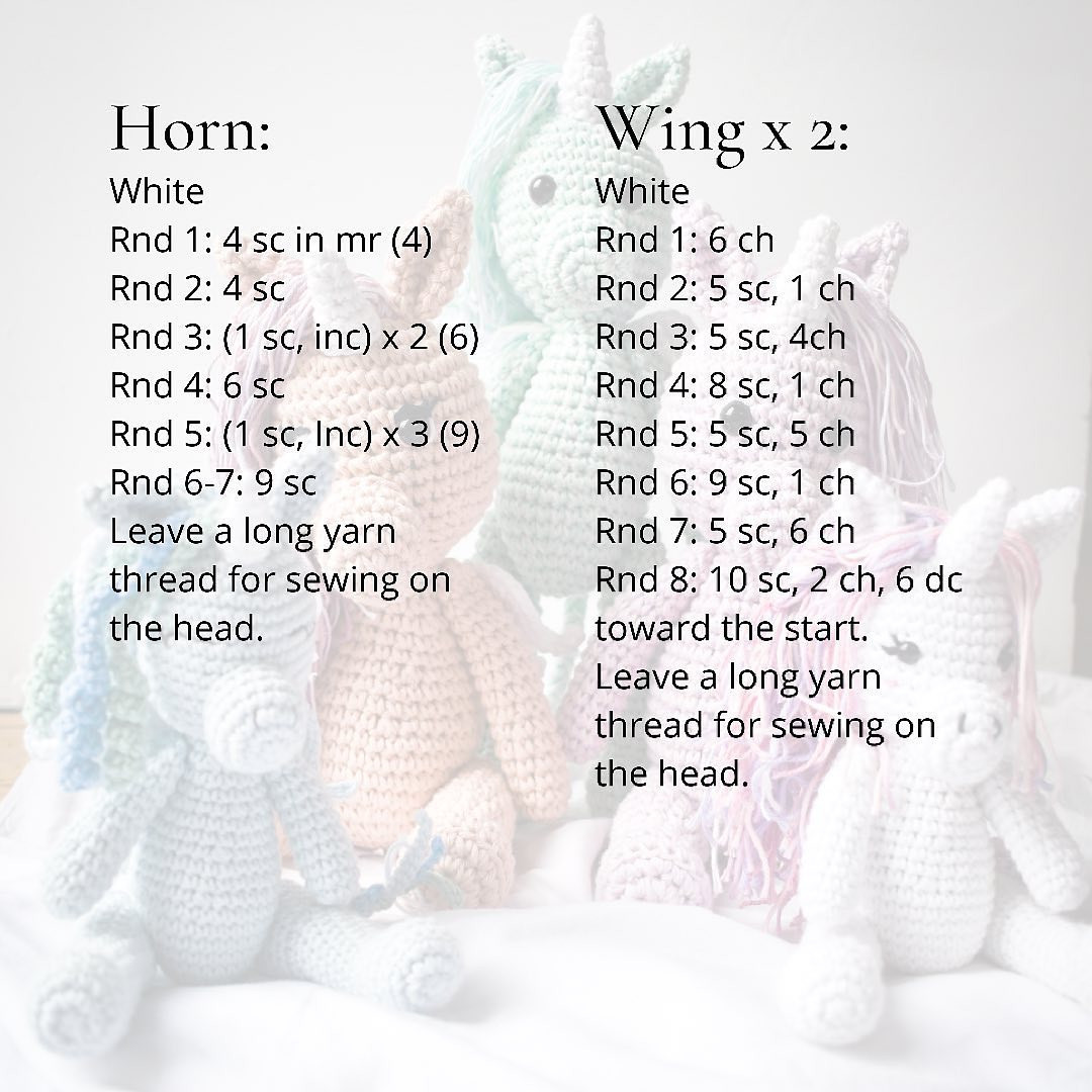 Cute Crochet Unicorns: Free Pattern Available Now