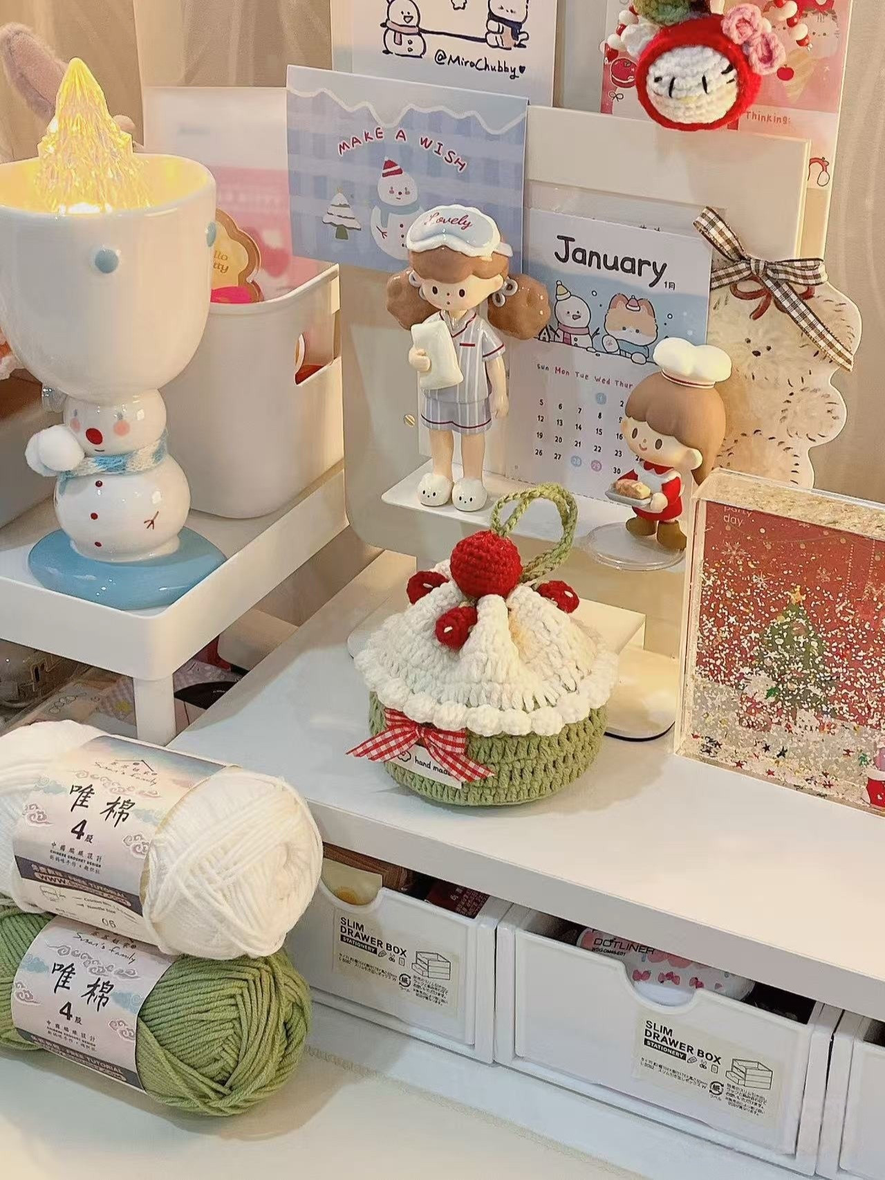 Decoração de Natal em Crochê: Bolo Festivo Passo a Passo