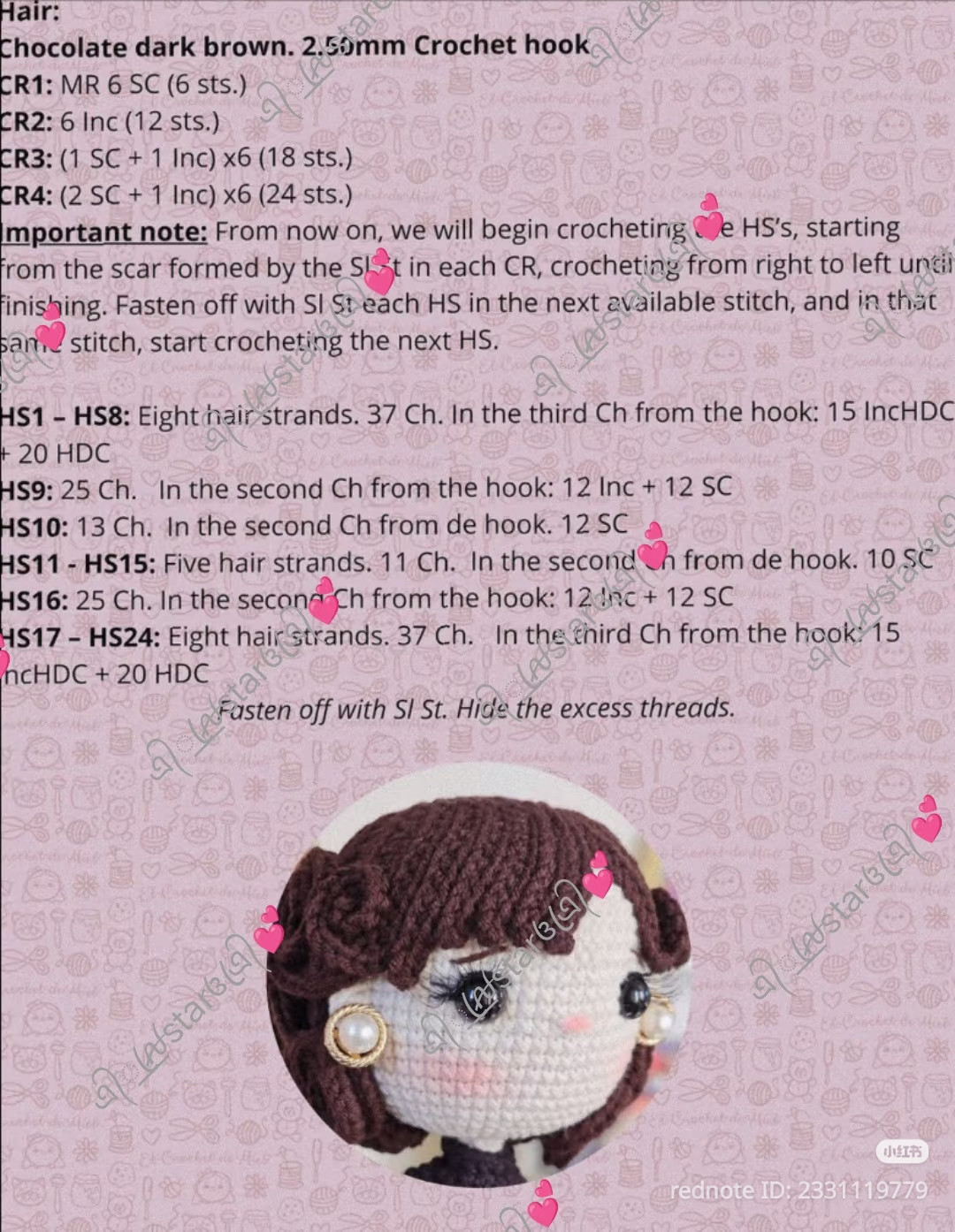 Elegant Crochet Doll with Stylish Hat and Pearl Necklace