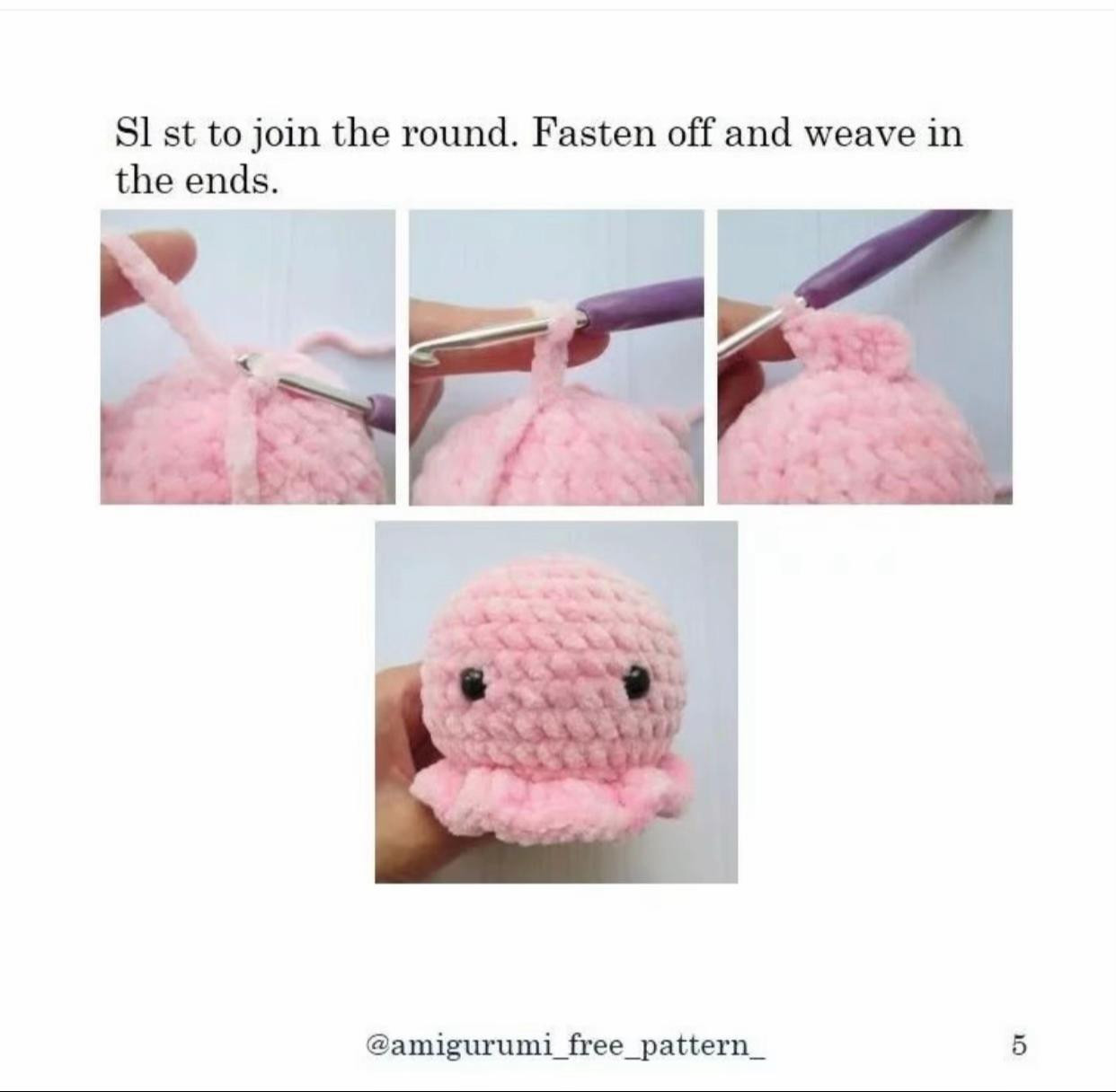 Free Crochet Pattern for Colorful Amigurumi Octopus