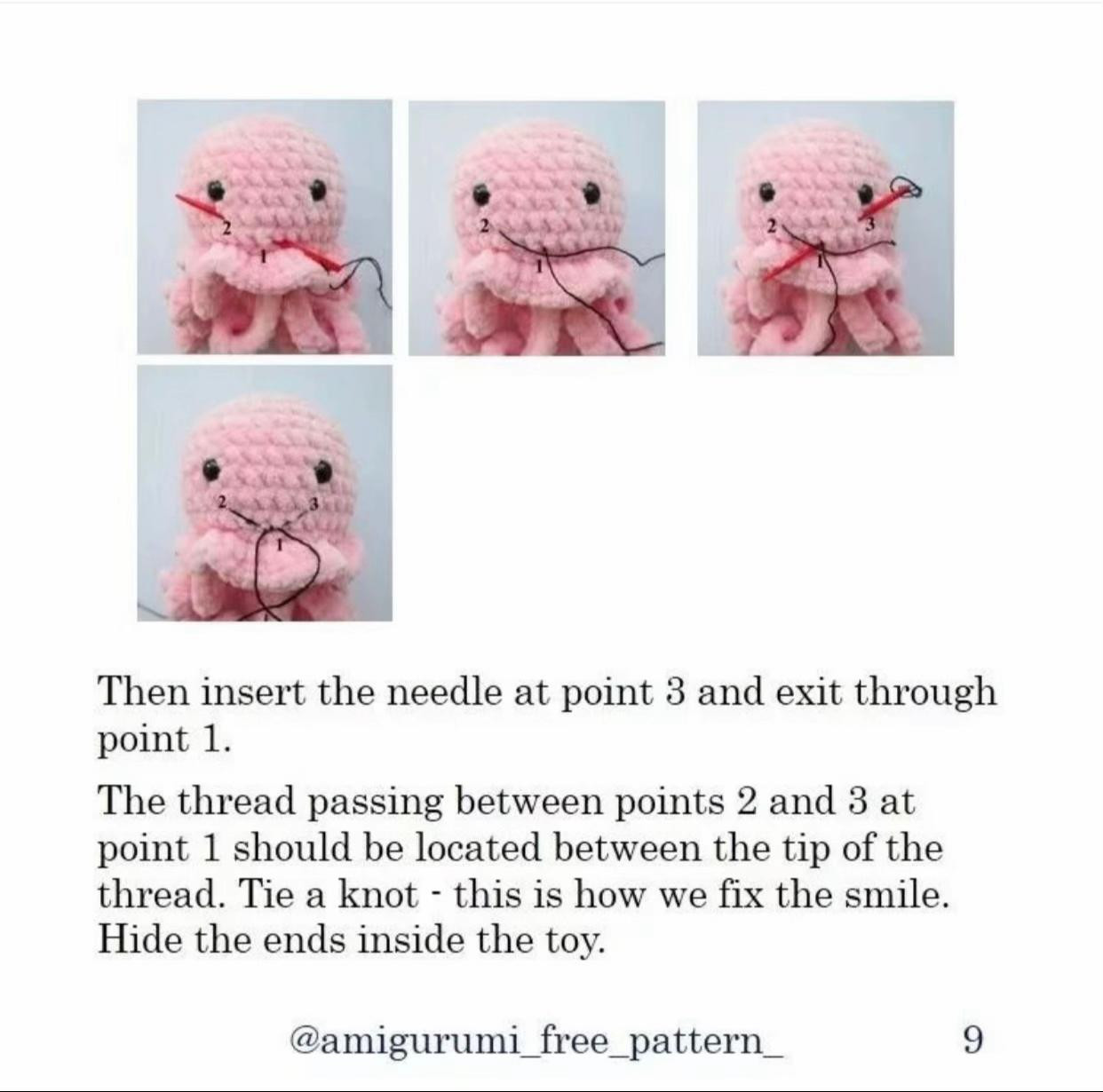 Free Crochet Pattern for Colorful Amigurumi Octopus