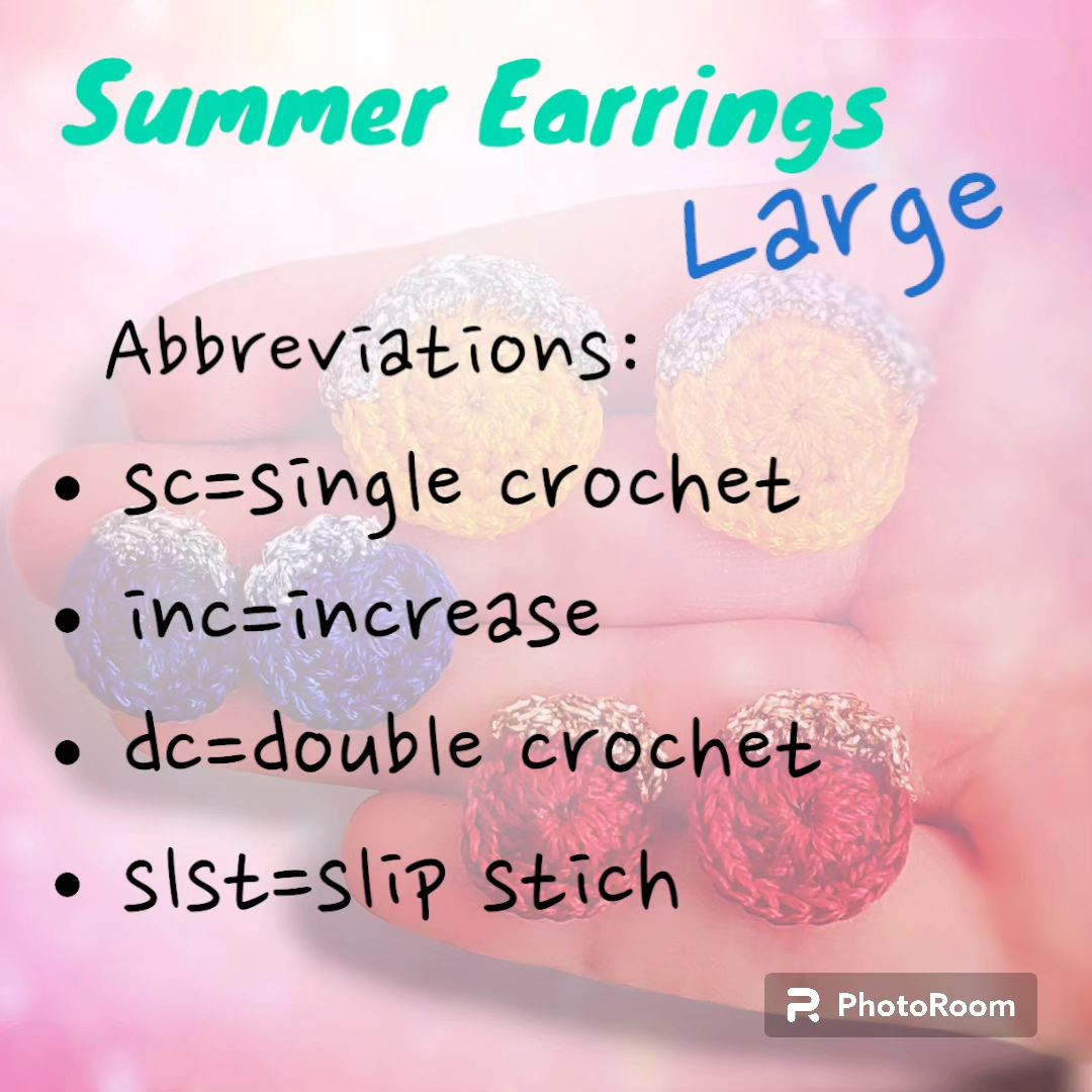 Free Crochet Pattern for Colorful Summer Earrings