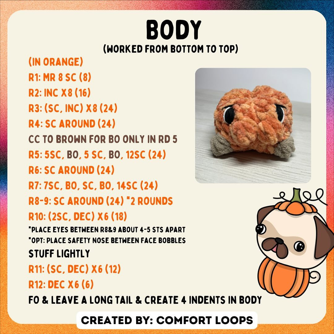 Free Crochet Pattern for Pupkin Plush Toy