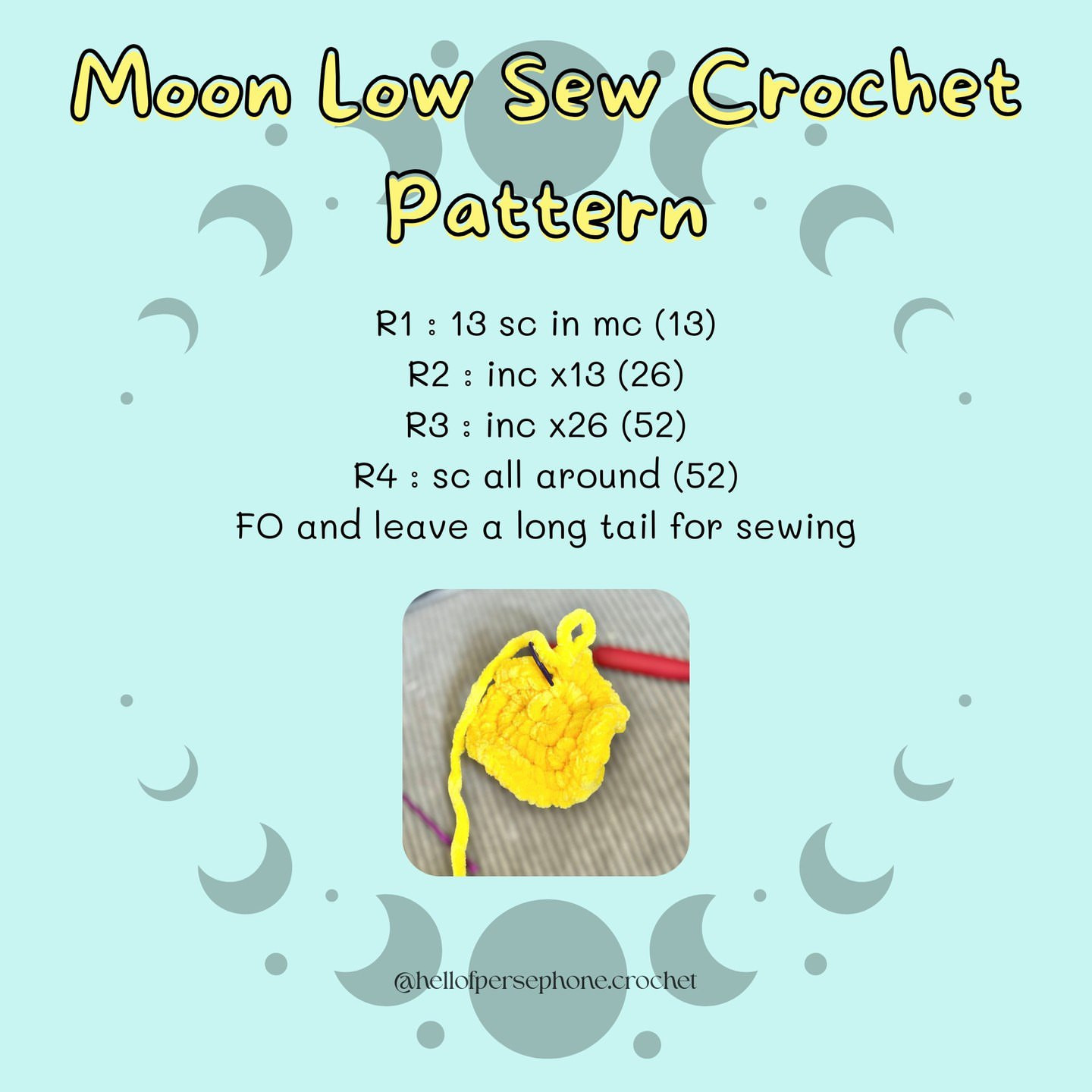 Free Moon Crochet Pattern for Keychain Lovers