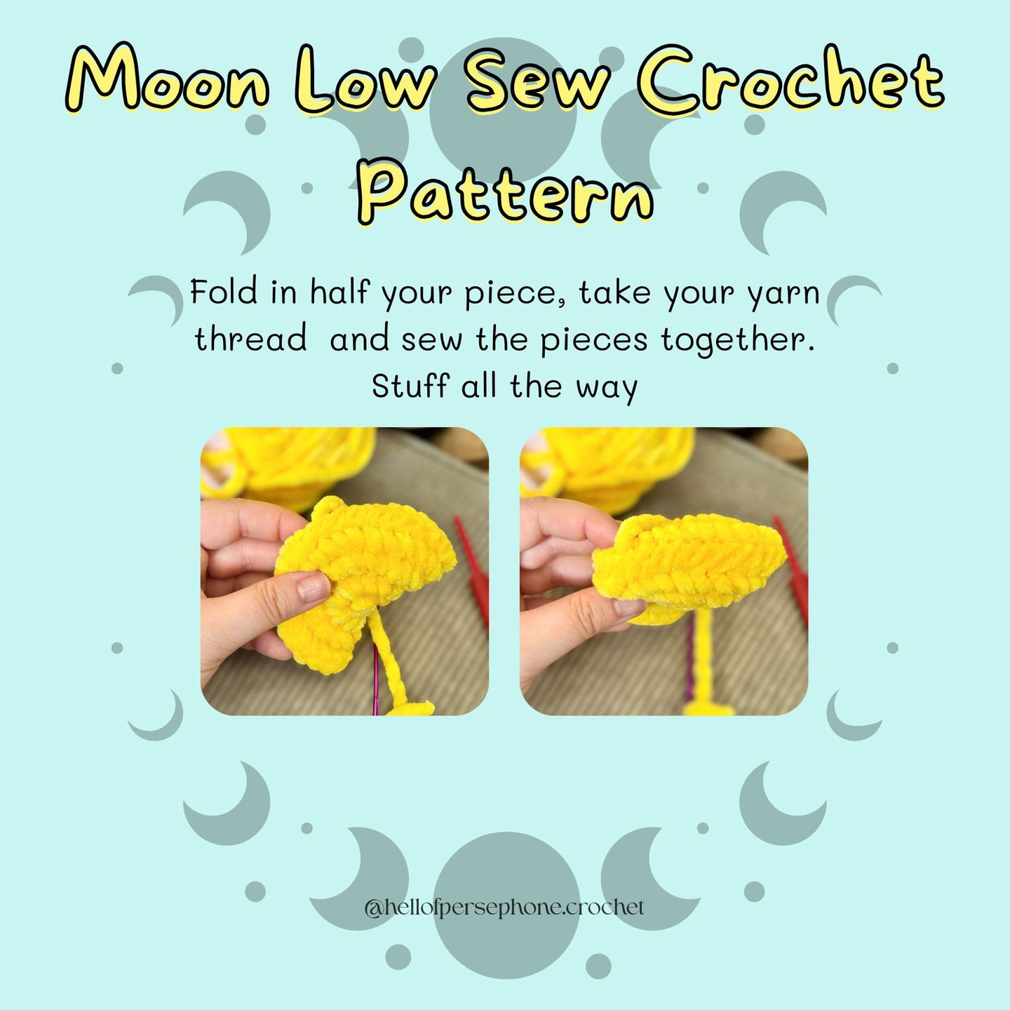 Free Moon Crochet Pattern for Keychain Lovers