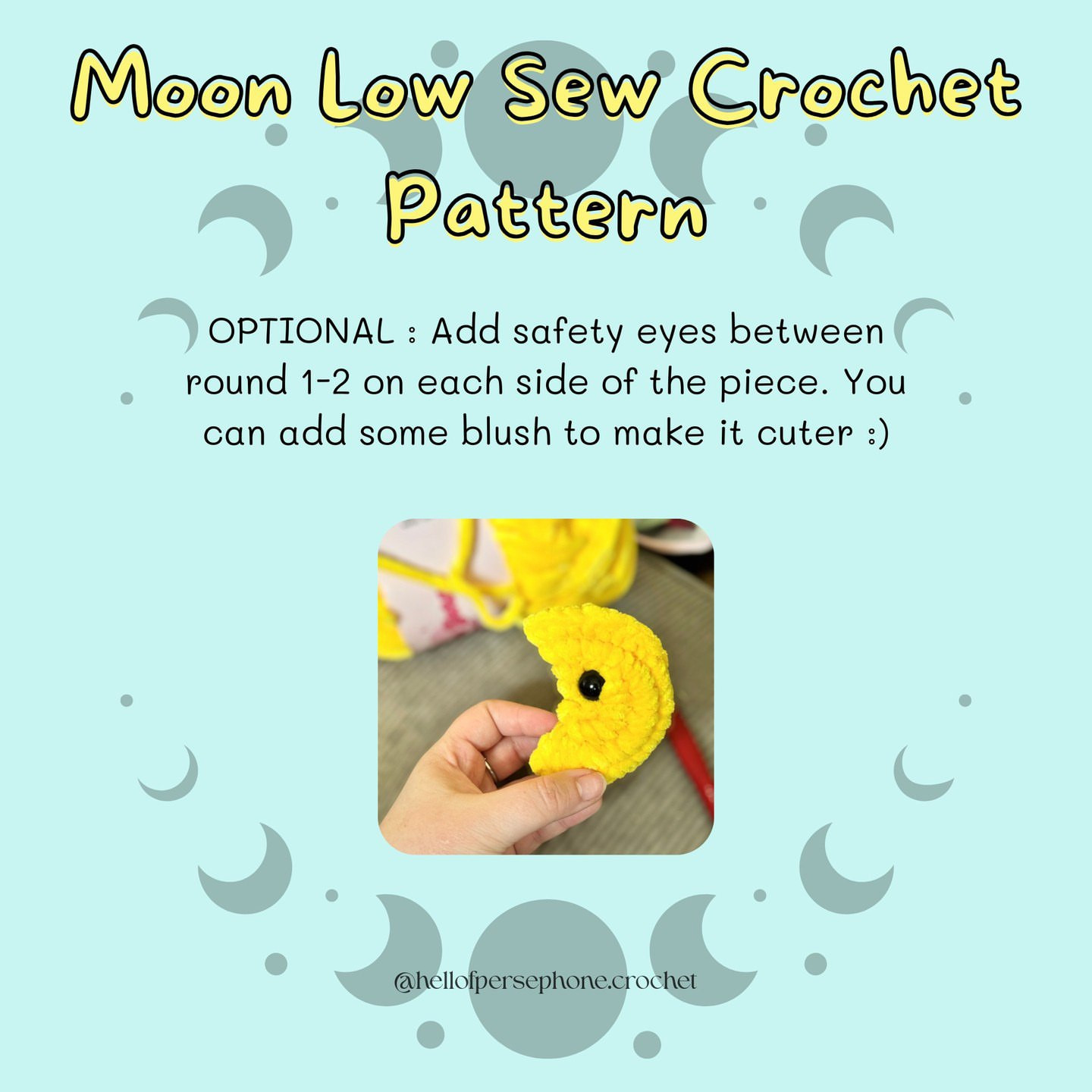 Free Moon Crochet Pattern for Keychain Lovers