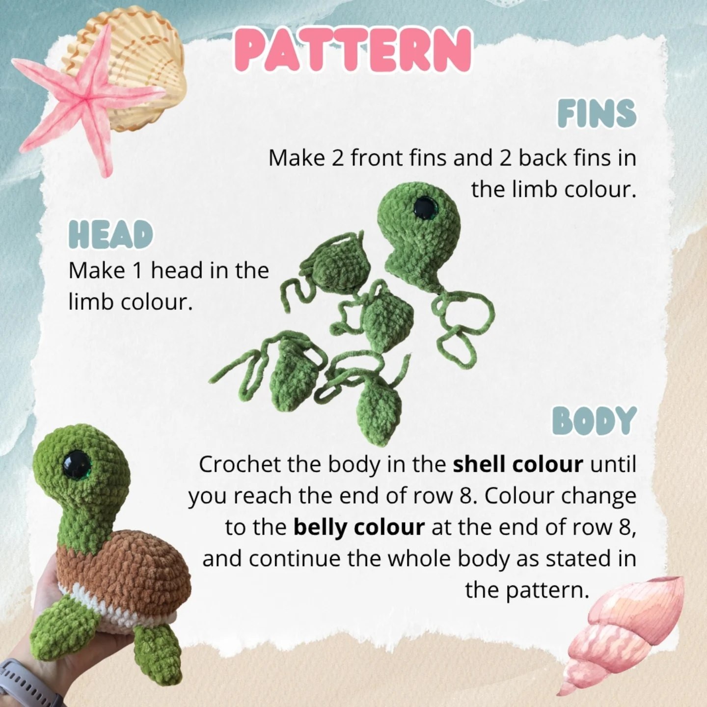 Free No-Sew Turtle Crochet Pattern for Cute Plushies