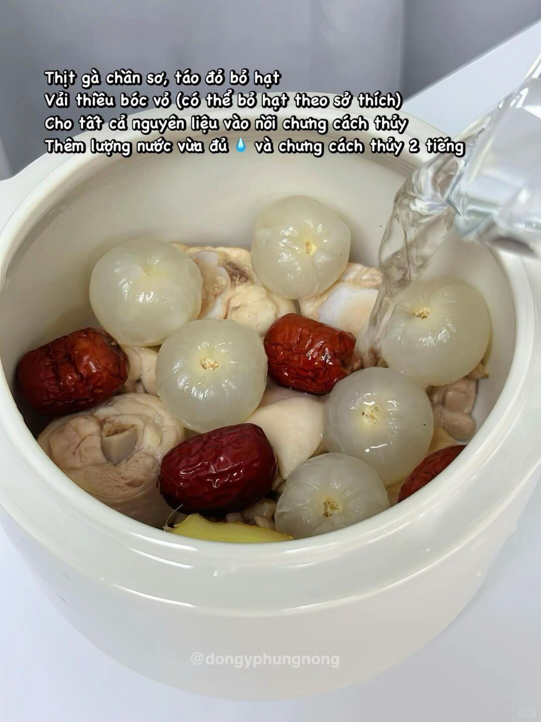 🍲 GÀ HẦM VẢI - DƯỠNG KHÍ HUYẾT, BỔ TỲ VỊ, ẤM BỤNG CHỐNG MỆT!