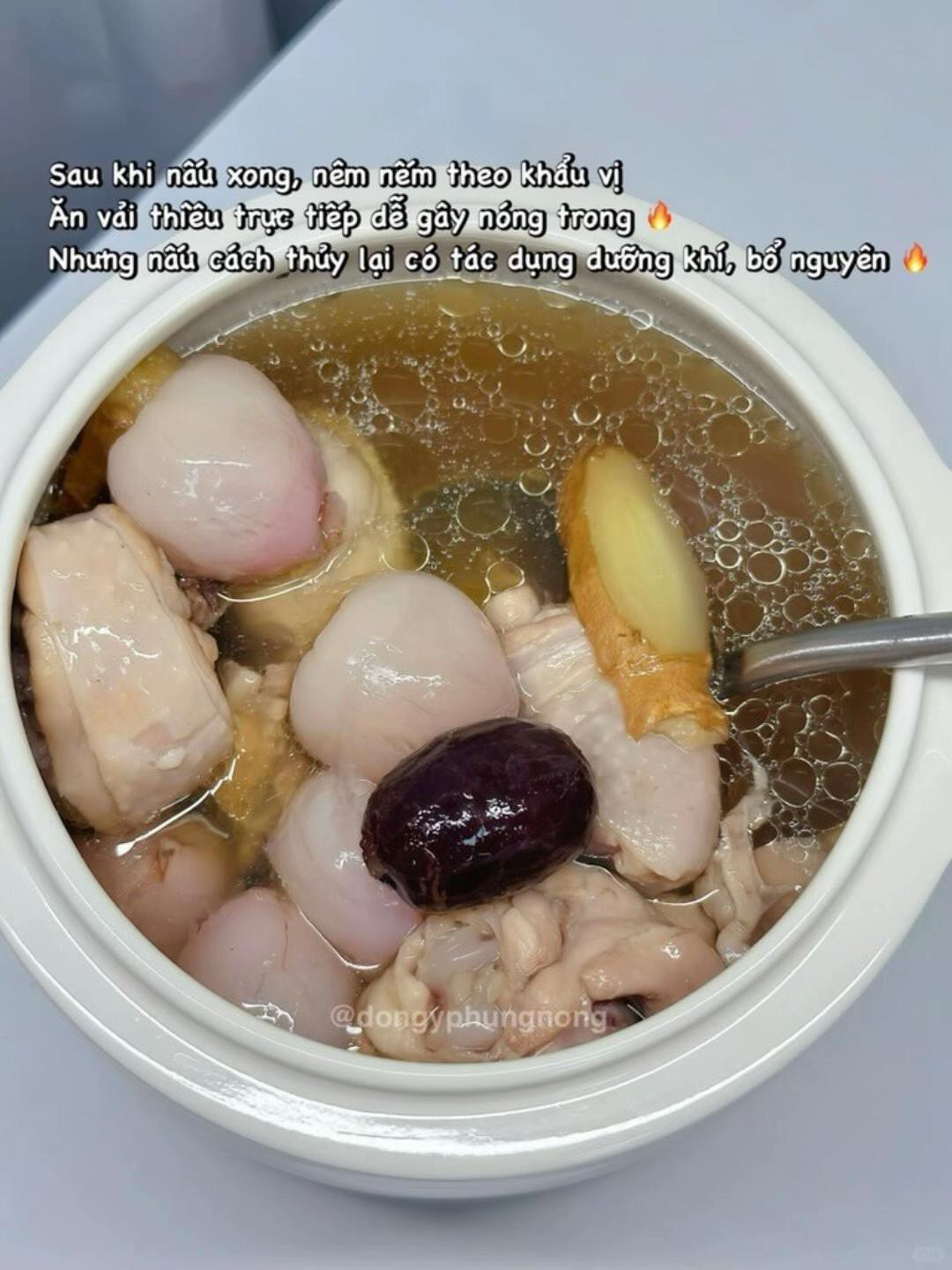 🍲 GÀ HẦM VẢI - DƯỠNG KHÍ HUYẾT, BỔ TỲ VỊ, ẤM BỤNG CHỐNG MỆT!