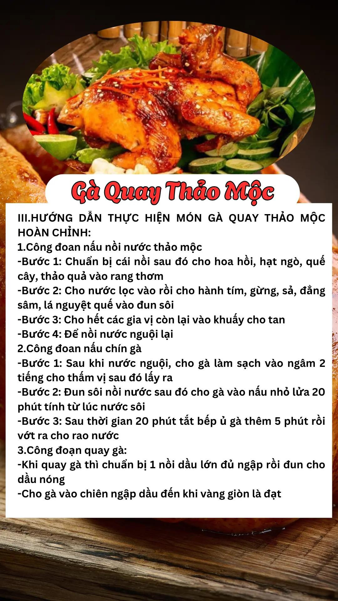 gà quay thảo mộc