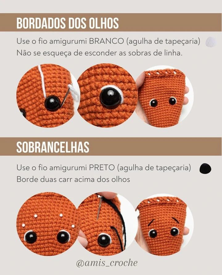Gráficos de crochê de cenouras fofas para iniciantes
