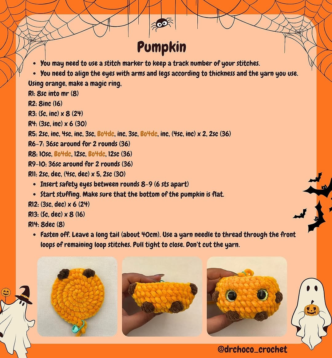 Halloween Crochet Pattern: Create Your Own Pumpkin Boy Plushie