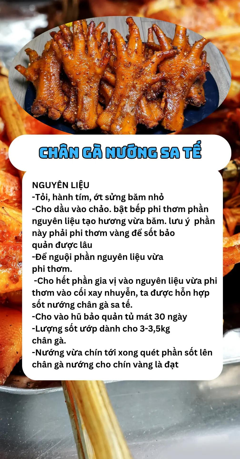 Hướng dẫn làm Chân gà nướng sa tế