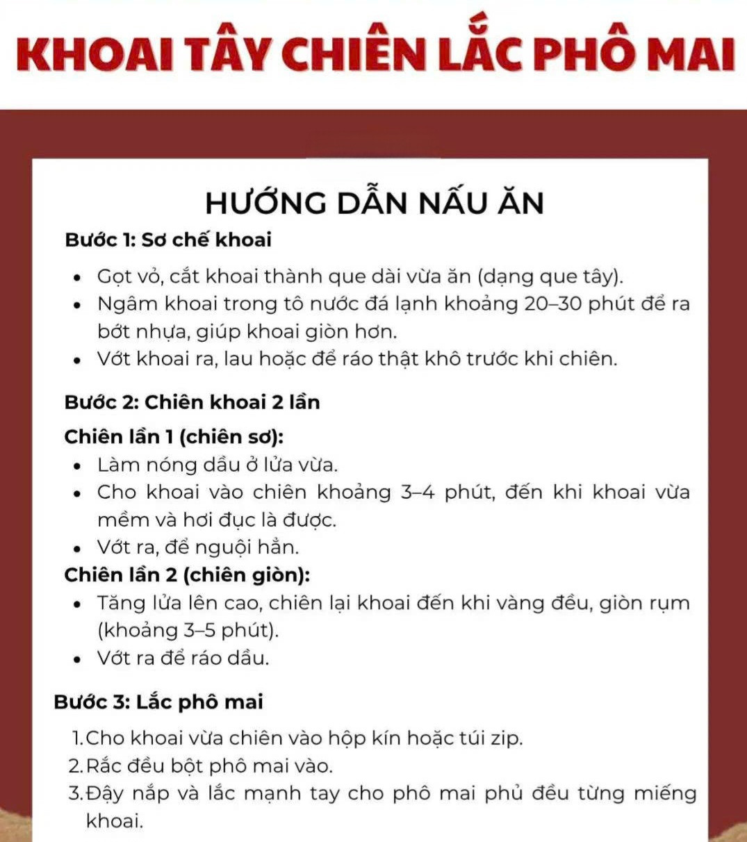 Khoai Tây chiên lắc phô mai