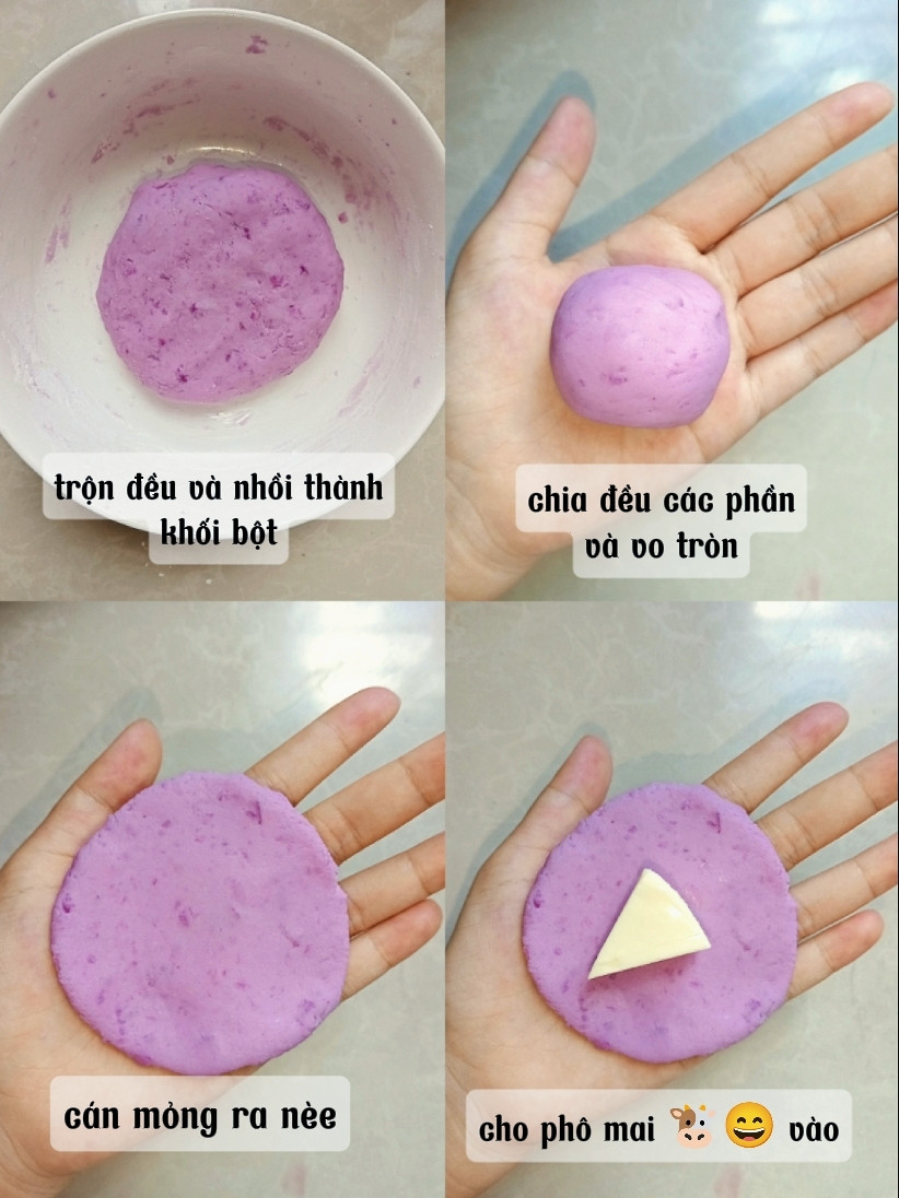 Khoai tím nhân phô mai.