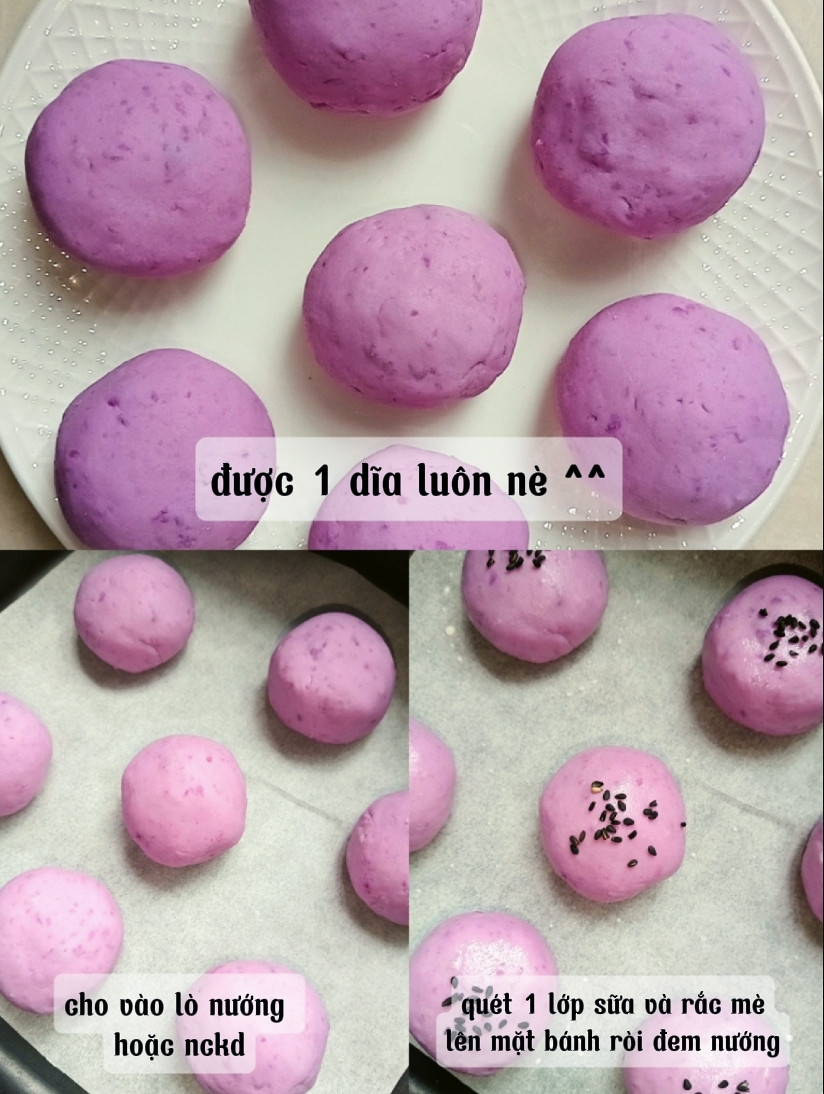 Khoai tím nhân phô mai.