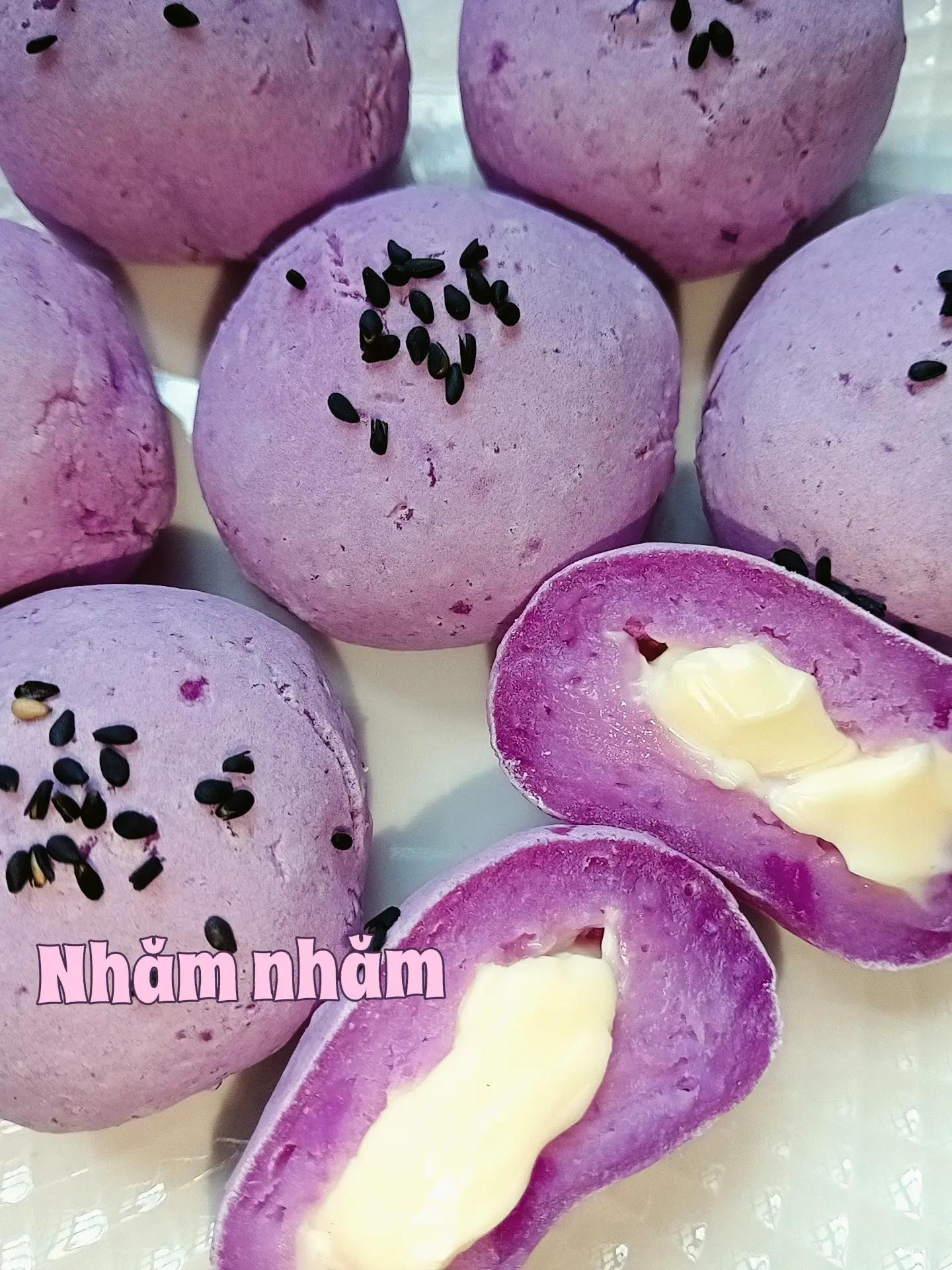 Khoai tím nhân phô mai.