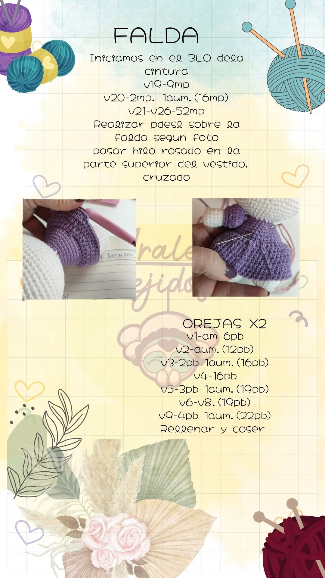 Lindo patrón de crochet de Kitty Rapunzel para hacer en casa