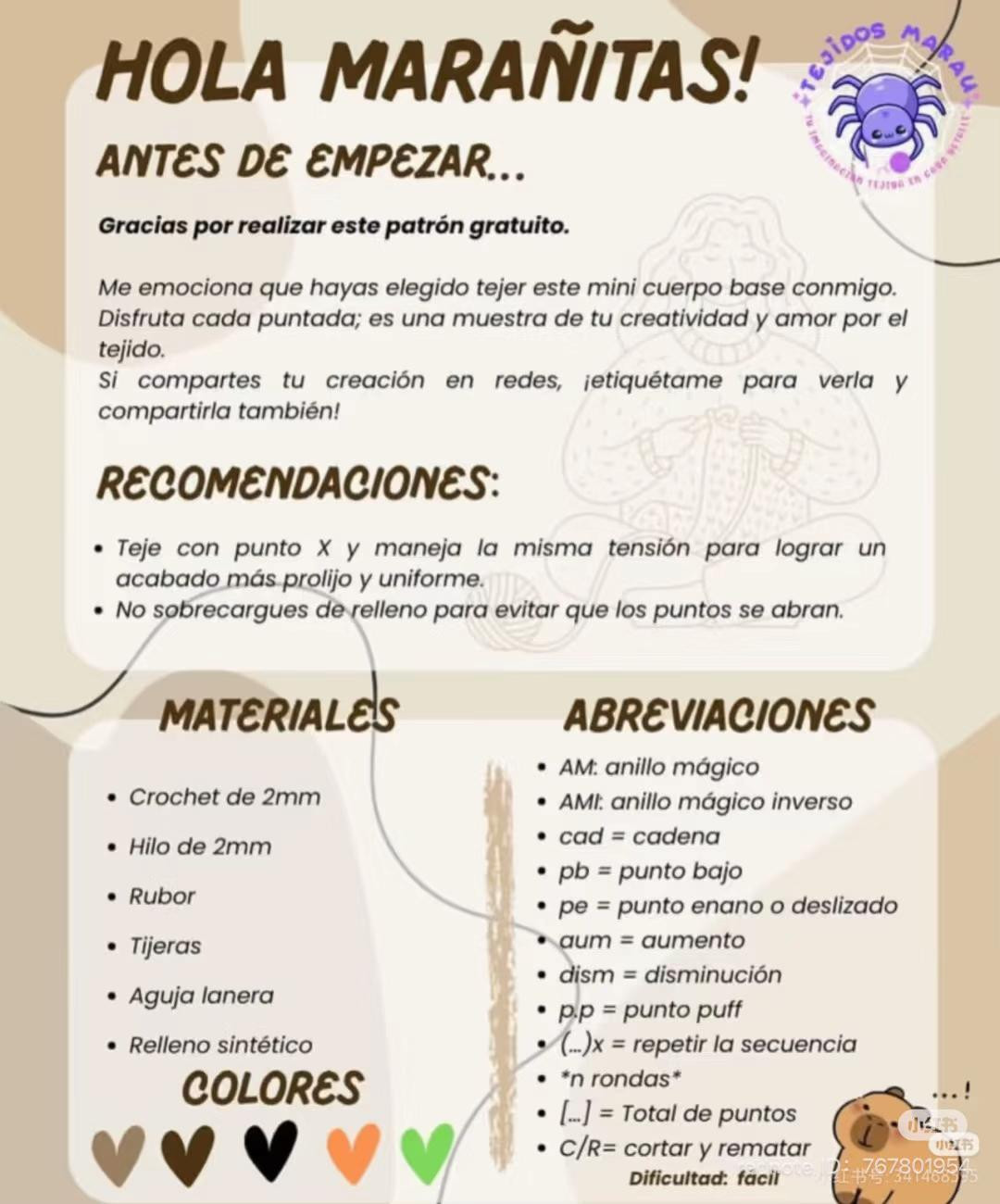 Llavero de Capibara Amigurumi, patrón de crochet gratis