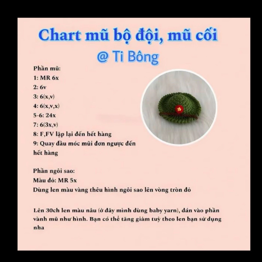 Mẫu móc len Việt Nam với họa tiết cờ và ngôi sao
