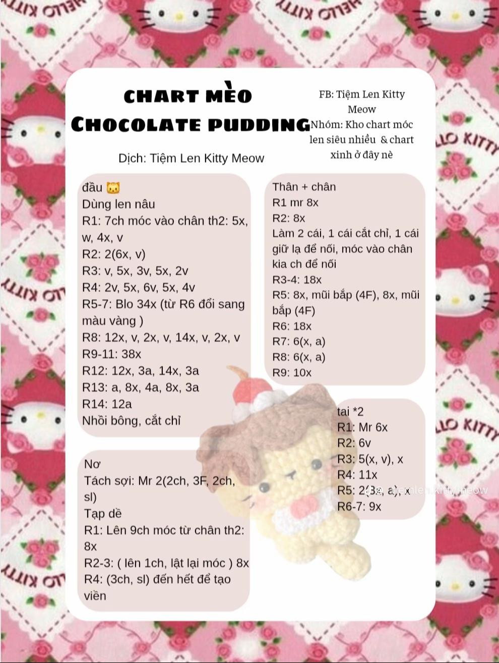 mèo chocolate pudding