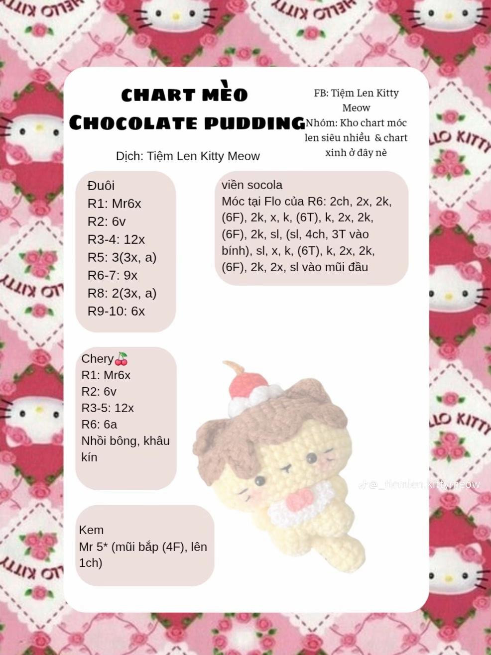 mèo chocolate pudding