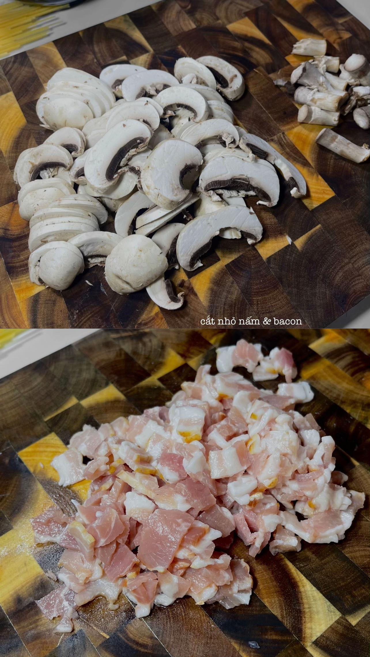 Mì dầu ớt thịt xông khói ˎˊ˗
 Chili oil bacon pasta 🍝