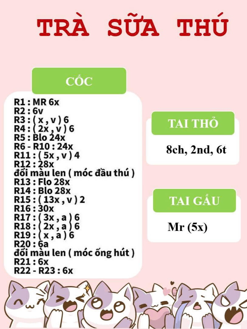 Móc trà sữa thú đi nè