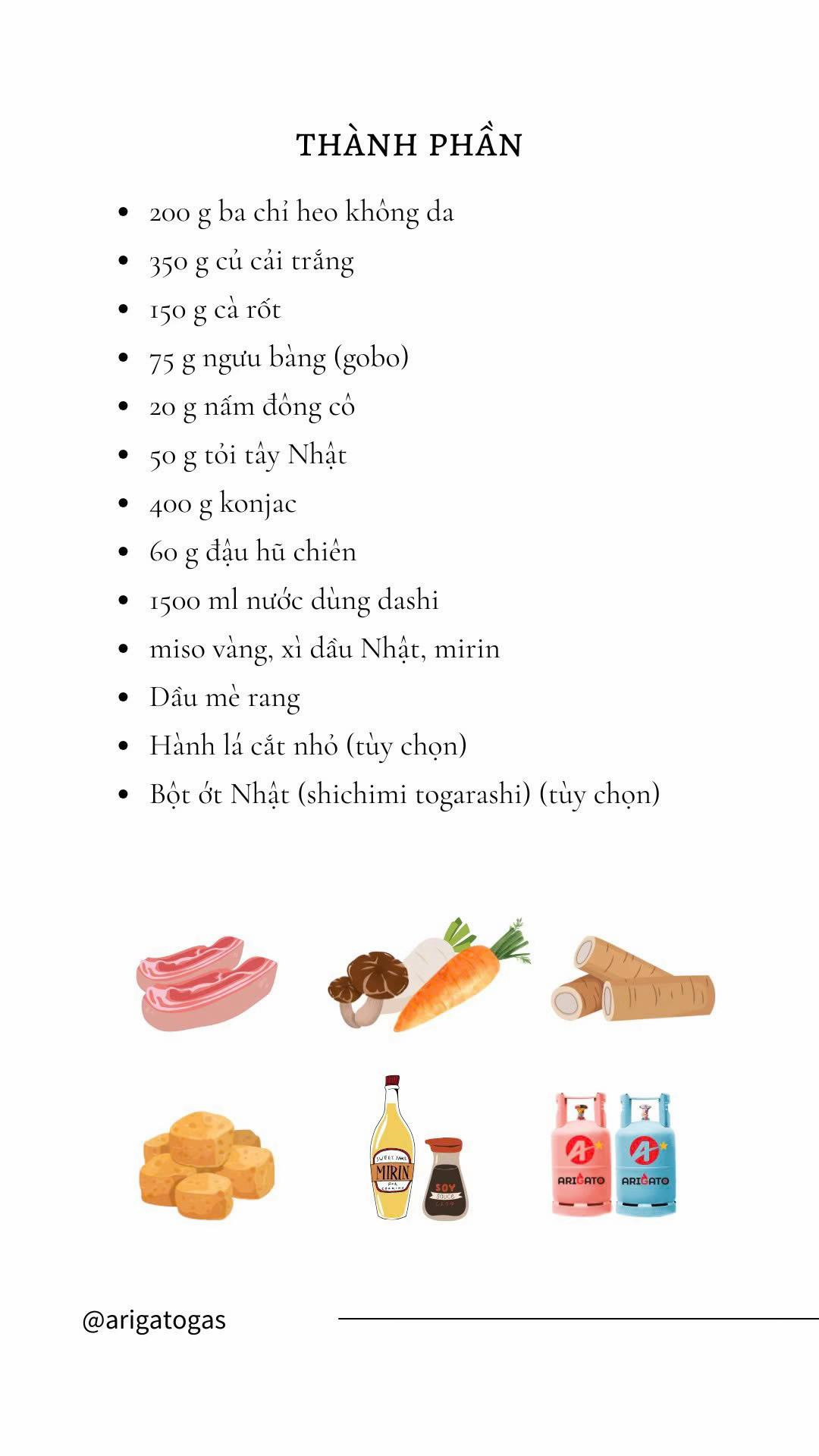 Món Nhật (Phần 56) | Súp miso thịt heo Nhật Bản