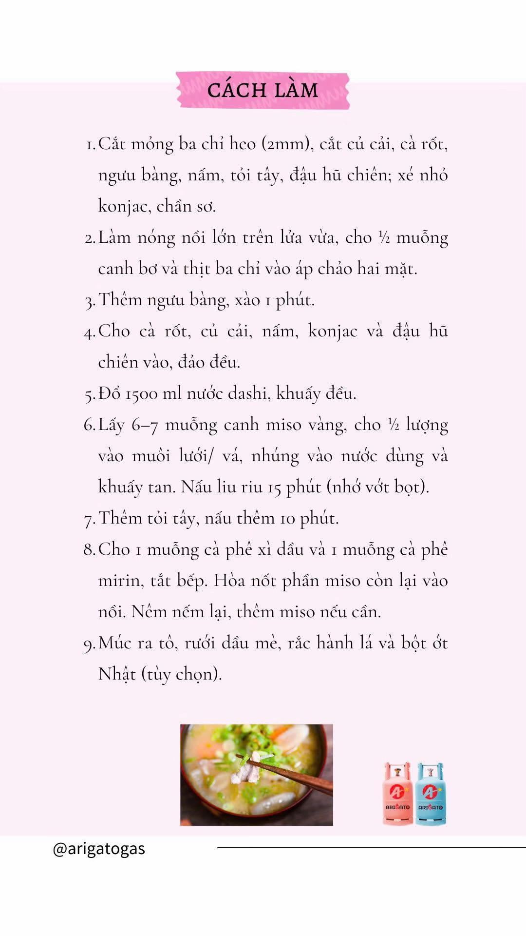 Món Nhật (Phần 56) | Súp miso thịt heo Nhật Bản