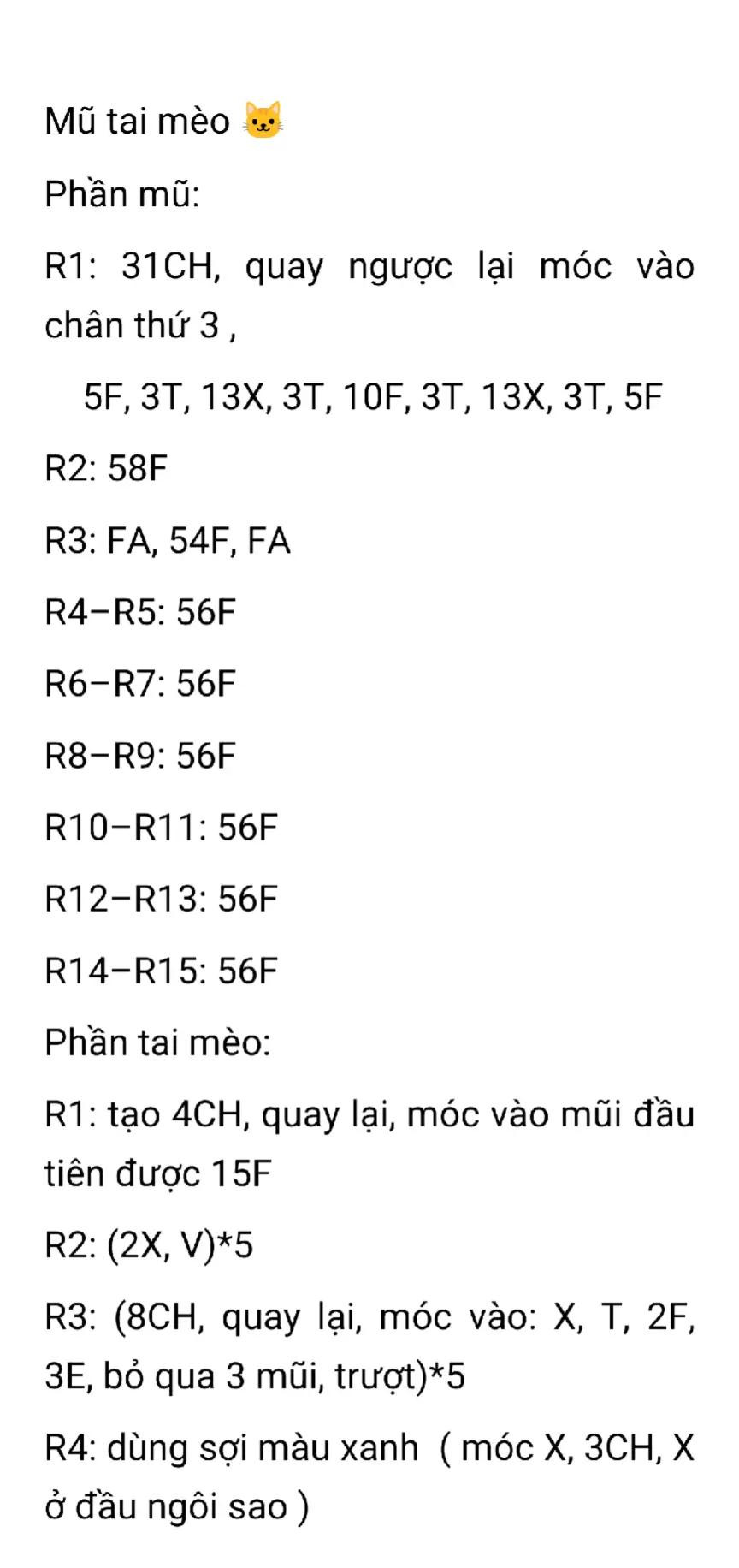 mũ tai mèo ngôi sao xanh