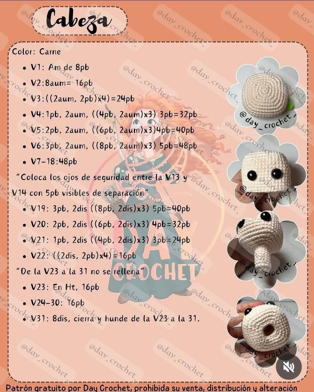 Muñeca de Amigurumi con Cabello Rizado para Principiantes