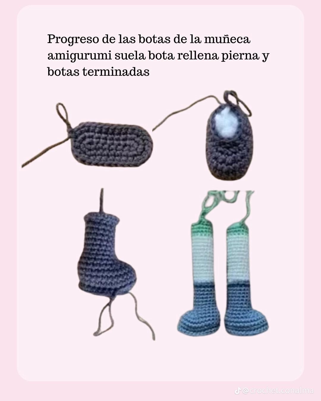 Muñeca de crochet gratis con vestido colorido
